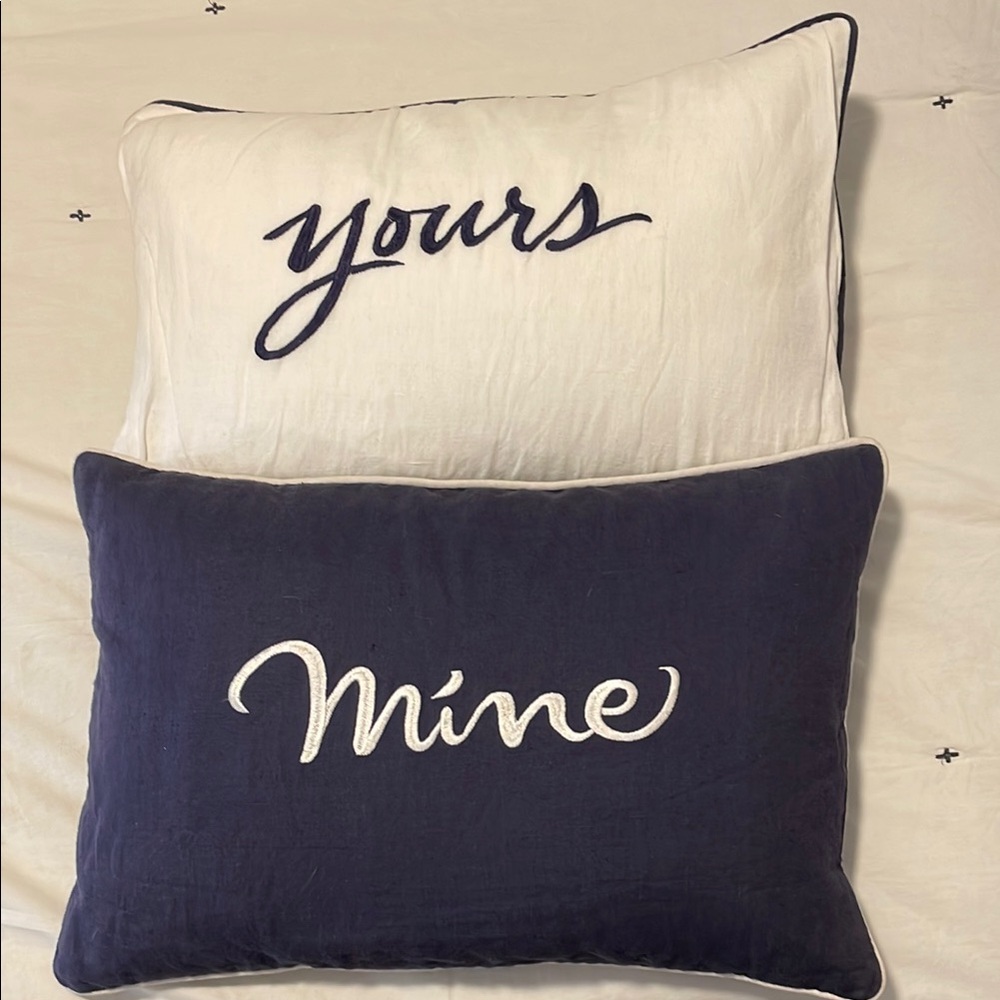 kate spade mine and yours pillow set